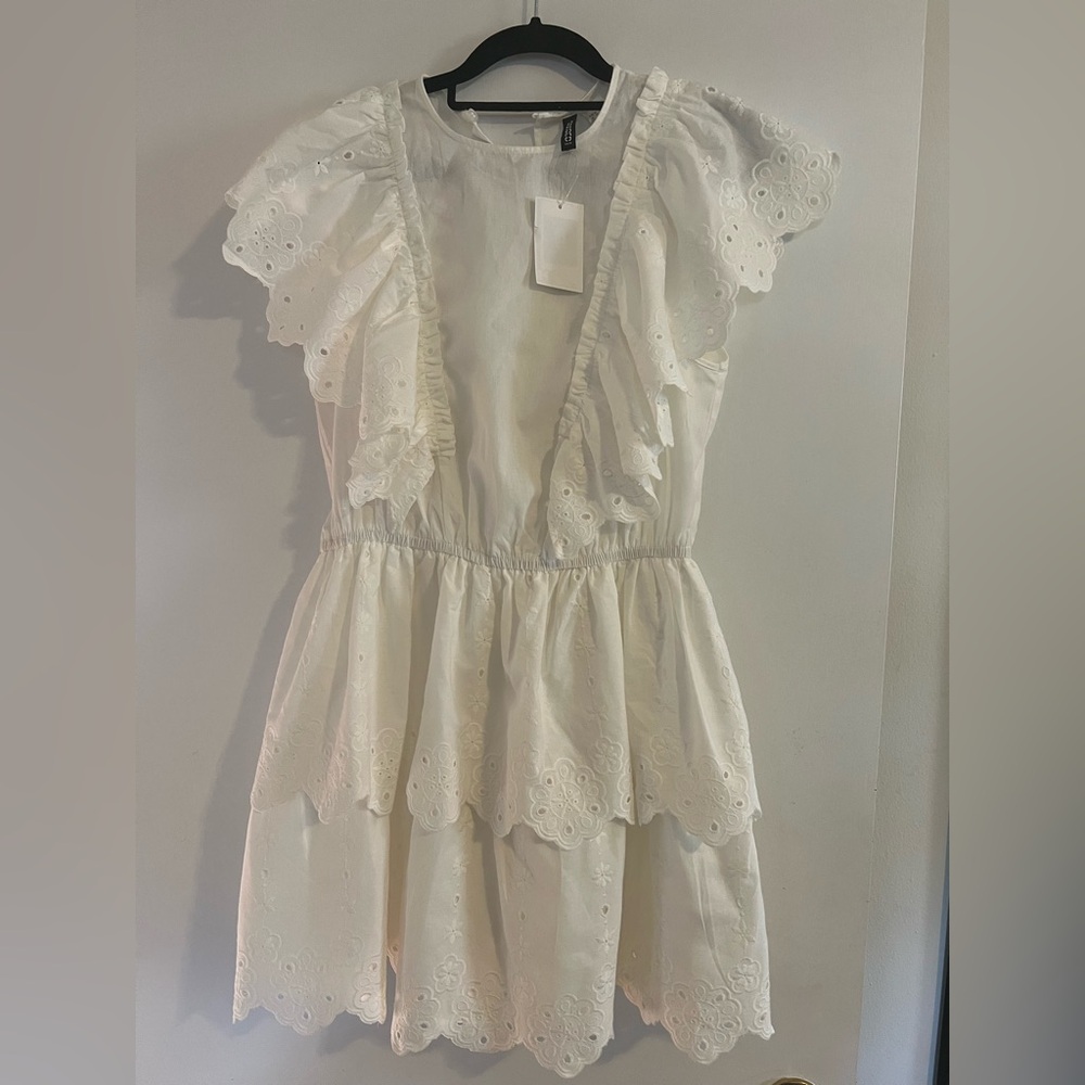 H&M White Eyelet Dress